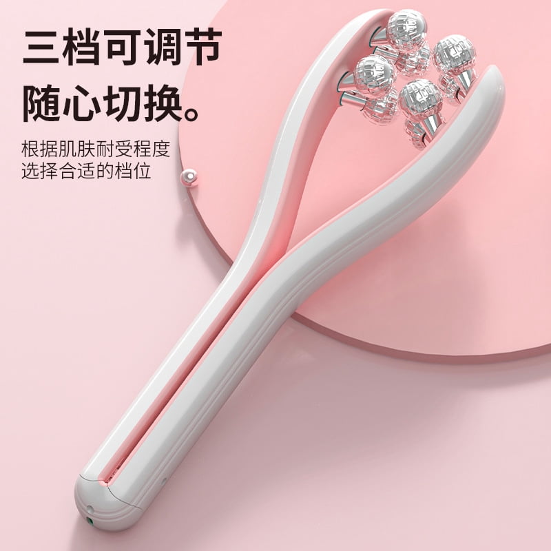 Roller Face Slimming Device - V-Face Magic Tool for Home Use - EMS Microcurrent Facial Beauty Massager