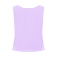 thumbnail image 4 of iiniim Women's Work Blouses Dressy Casual Tank Tops Sleeveless Chiffon Loose Round Neck Shirt Size S-3XL Lavender XXL, 4 of 7
