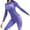 Purple, variant on Fewfanhot Women's Thermal Base Layer, Breathable Elastic Sweat-Wicking Compressive Long Sleeve Athletic T-Shirts Sport Running Tops