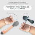 thumbnail image 5 of Grabease Baby Silicone Spoon Set for Baby-Led Weaning & First Stage Self-Feeding: Soft, Safe 100% Food-Grade Silicone; BPA-, PVC- Latex- & Phthalates-Free and Dishwasher Safe; Set of 2 Gray Spoons, 5 of 7