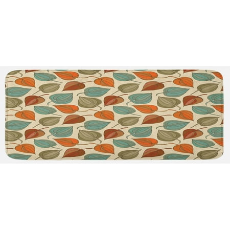 

Floral Kitchen Mat Onion Flower Leaves Mother Nature in Autumn Art Nouveau Winter Cherry Rural Pattern Plush Decorative Kitchen Mat with Non Slip Backing 47 X 19 Multicolor by Ambesonne
