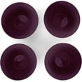 thumbnail image 4 of Elanze Designs Dimpled Ceramic 5.5 inch Contemporary Serving Bowls Set of 4, Purple, 4 of 5
