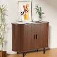 thumbnail image 4 of MARNUR Sideboard Buffet Cabinet 40" Storage Cabinet with 2 Sliding Tambour Doors, Adjustable Shelves for Kitchen, Living Room, Hallway, Entryway, 4 of 14