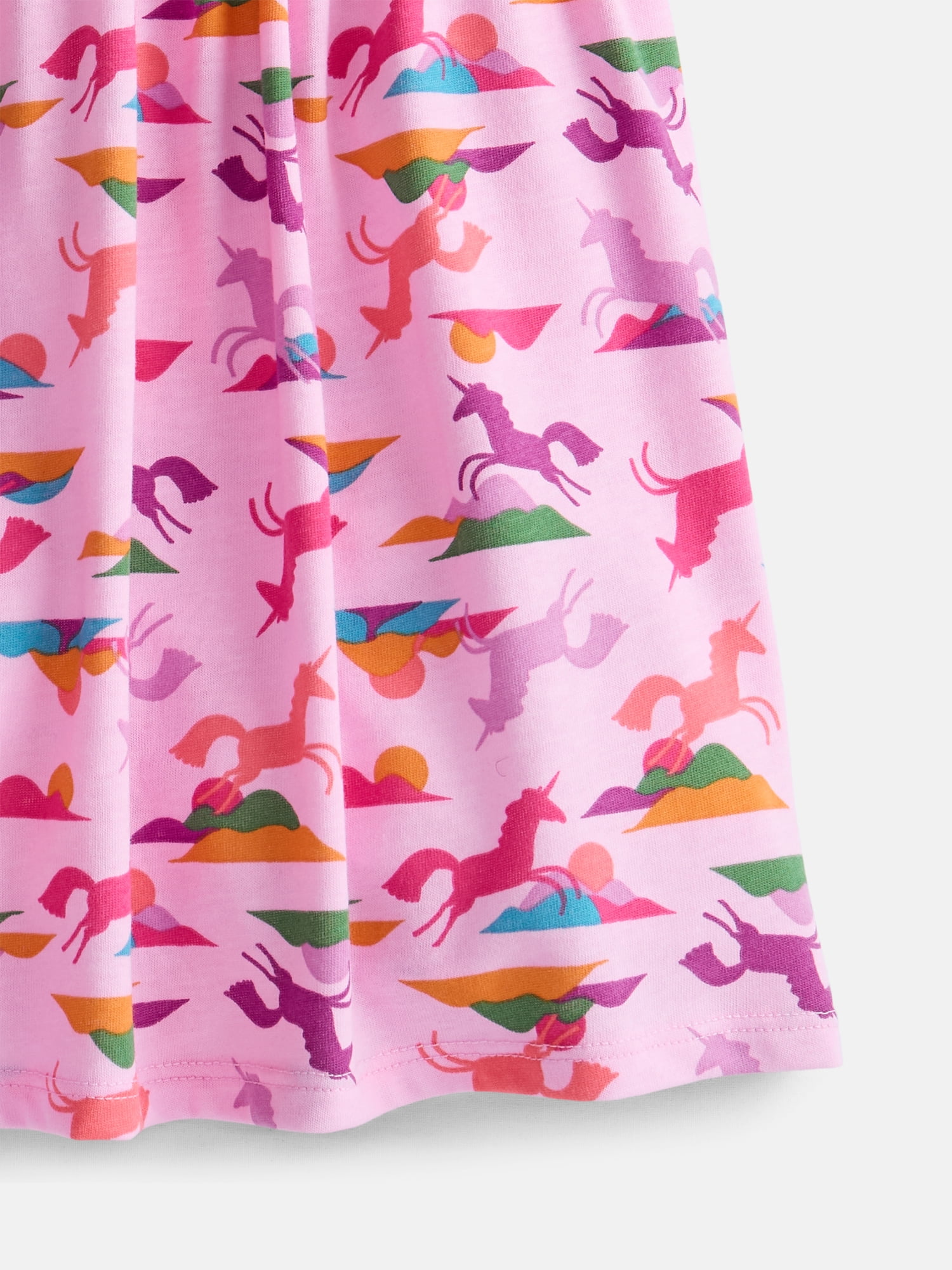 Wonder Nation Girl’s Play Dress with Short Sleeves, Sizes XS-XXL