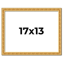 17x13 Frame Gold Real Wood Picture Frame Width 1 inches | Interior Frame Depth 0.5 inches | Edwina