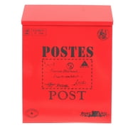 Wall Mount Mailbox Vintage Iron Post Box Locking Letter Box Suggestion Box