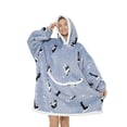 thumbnail image 3 of FAROOT Chandail à Capuche Universel Chaud Mode Impression Laine de Vison Vêtements de Maison, 3 of 7