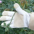 thumbnail image 4 of Decodeary Gants d'Apiculture en Cuir Microfibre Résistants à L'Usure pour Résistance et Durabilité Blanc G, 4 of 6