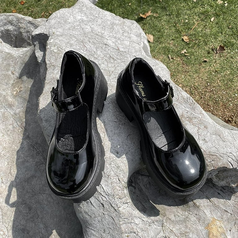 Shiny black mary shop jane shoes