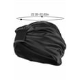 thumbnail image 2 of Women's Stain Silk Slouchy, Bonnet, Turban, Shower Cap, Chemo Hat for Teens, Adults ( Black ), 2 of 3