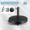 thumbnail image 2 of Gymax Parasol de Patio Rond en Résine 51 Lb 20,5 Po avec Roues, Poignées, Table, Support de Marché, 2 of 10