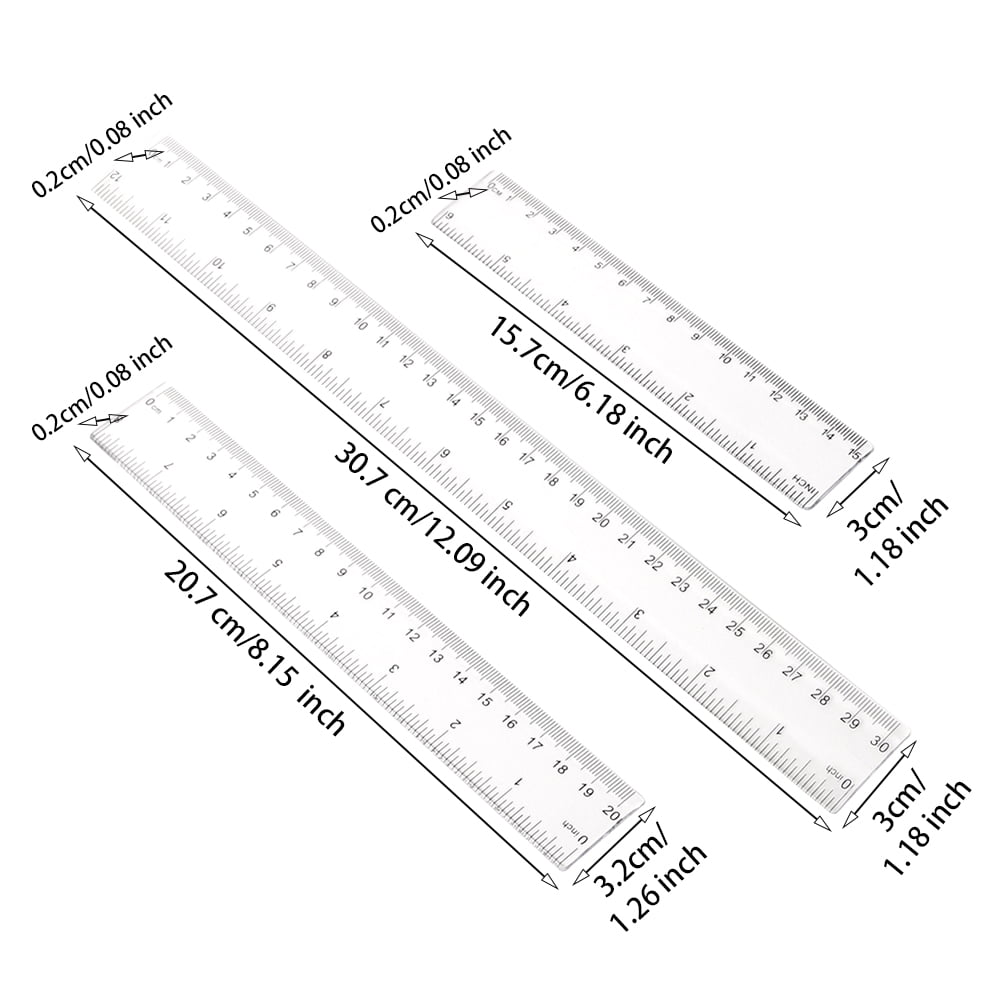 3pcs school office for student straight rulers measuring tool practical kids walmart com