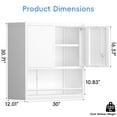 thumbnail image 2 of Marcree Metal Garage Cabinets, Lockable Storage Cabinet, Metal Cabinet with Open Storage, Upper Tool Cabinet for Basement, Wall Mounted Cabinets for Shop, 2 of 8