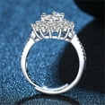 thumbnail image 4 of TopLLC Rings Korean Fashion Moissanite Snowflake Plated Luxury Group Inlaid Simulation Bright Zircon Ring Ring, 4 of 9
