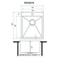 thumbnail image 4 of Ruvati Topmount Laundry Utility Sink 18 x 22 x 12 inch Rounded Corners Deep 16 Gauge Stainless Steel, 4 of 18