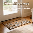 thumbnail image 4 of Non-Slip Coir Door Mat Blue Floral Loves Grows Here Indoor Outdoor Welcome Mat Durable Absorbent Easy Clean Decorative Floor Rug for Home Entrance Front Door Porch 18"x30", 4 of 5