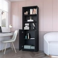 thumbnail image 5 of Home Square 2 Door Engineered Wood Bookcase in Black - Set of 2, 5 of 8