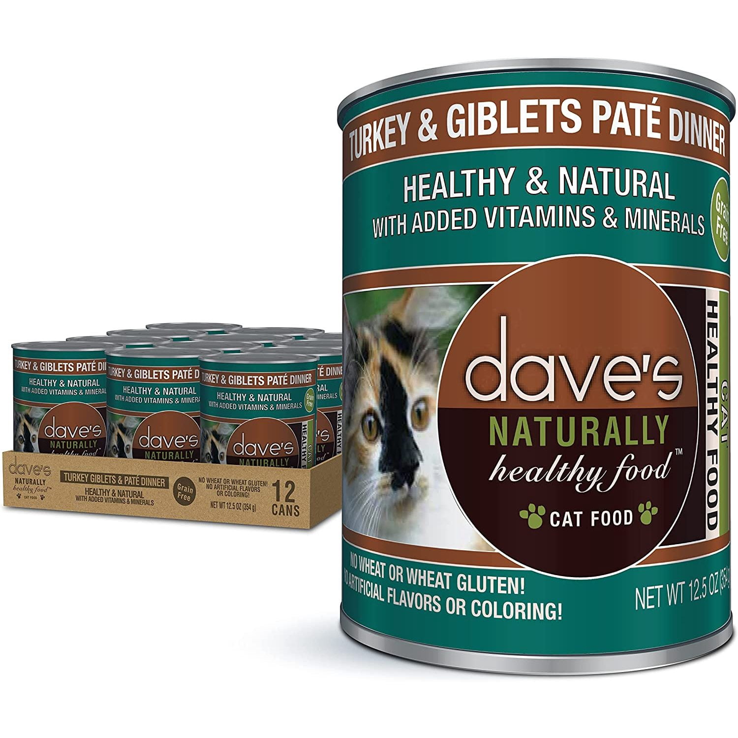Dave’s Pet Food Grain Free Wet (Turkey & Giblets Pate), Made in USA