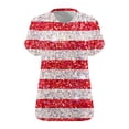 thumbnail image 3 of Suéteres de Algodón para Mujeres Cuello en V Manga Corta Impresión Independiente Día, Casual Verano Fondo Camiseta para el Hogar Y Diario, 3 of 3