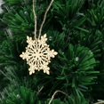 thumbnail image 4 of Adornos decorativos colgantes de copo de nieve de madera con cuerda, disco de madera sin terminar, paquete de 10, 4 of 5