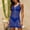 Blue, variant on Women's V-Neck Sleeveless Crochet Knit Beach Dress, Hollow Out Fishnet Bikini Cover-Up, Lightweight Swimwear for Pool, Beach, Vacation and Casual Wear Blue M