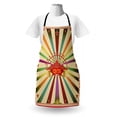 thumbnail image 3 of Circus Apron, Colorful Retro Circus Invitation or Advertisement for Audience with Tent Silhouette, Unisex Kitchen Bib with Adjustable Neck for Cooking Gardening, Adult Size, Multicolor, by Ambesonne, 3 of 4