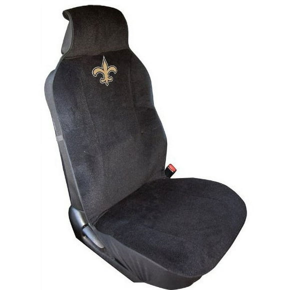 Funda de asiento para automóvil NFL New Orleans Saints de Fremont Die, estándar, negra/colores del equipo