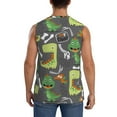 thumbnail image 4 of Fotbe Men's Cartoon Dinosaurs Print Men's Sleeveless Muscle Tank Tops Casual T-Shirts for Gym Workout Beach-XX-Large, 4 of 8
