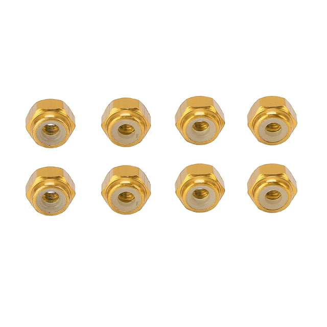 Alliage d'Aluminium Serrure Écrou, M2 Hexagonal Verrouillage Écrou Usure Doublure en Nylon Résistant à la Rouille pour la Réparation de l'Or