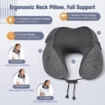 thumbnail image 3 of RELOIVE Travel Pillow with Extra Large Hood for Airplane Long Flights Privacy and Comfort Memory Foam with Skin-Friendly Cover for Road Trip Head&Neck Support for Plane Office Cars Sleeping&Rest,Grey, 3 of 11