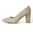 thumbnail image 2 of J. Adams Jolie Heels for Women - Closed Pointed Toe Mid Block Heel Classic Pumps, 2 of 7