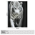 thumbnail image 4 of HENGT  Tiger Blanket - Soft Cozy Throw Blanket for Couch Sofa Bed Travel,Animal Blanket Gifts for Women Kids, White Tiger Fuzzy Blankets,, 4 of 6