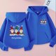 thumbnail image 1 of Sudadera deportiva informal con estampado degradado para niños y niñas, cuello redondo, manga larga, poliéster, 1 of 6
