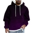 thumbnail image 2 of Mens Gradient Hoodies Big & Tall M-4X Casual Pullover Long Sleeve Sweatshirts with Pocket Plus Size Basic Loose Comfort Workout Hoodie Tops, 2 of 5