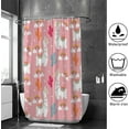 thumbnail image 4 of Coolnut Shower Curtain Set with Hooks Llama and Cactus Rainbow on Pink Polyester Waterproof Bath Curtain72" x 72", 4 of 6