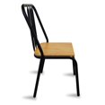 thumbnail image 5 of Sillas metálicas para restaurante, cafetería o comedor modelo Nisso con asiento de madera respaldo de Metal con tubo color Negro Moblibar Moderno, 5 of 5