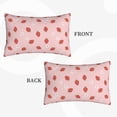thumbnail image 3 of Haiem Pillowcase for Hair and Skin Queen - Hand Drawn Strawberry Printed Soft Pillowcase with Envelope Closure-14"x20", 3 of 8