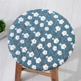 thumbnail image 5 of Cojín para asiento de silla naioewe, cojín texturizado para taburete de bar, redondo, tapizado, de espuma, base antideslizante, 30 cm (verde), 5 of 5