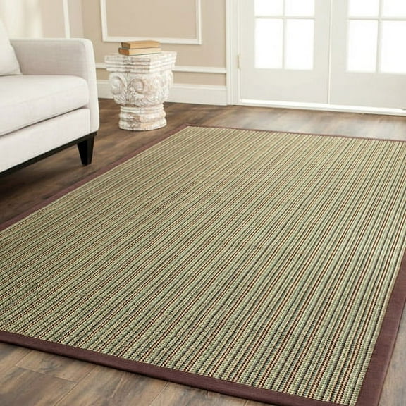 SAFAVIEH Natural Fiber Aspen Striped Sisal Area Rug, Blue/Purple, 6' x 9'
