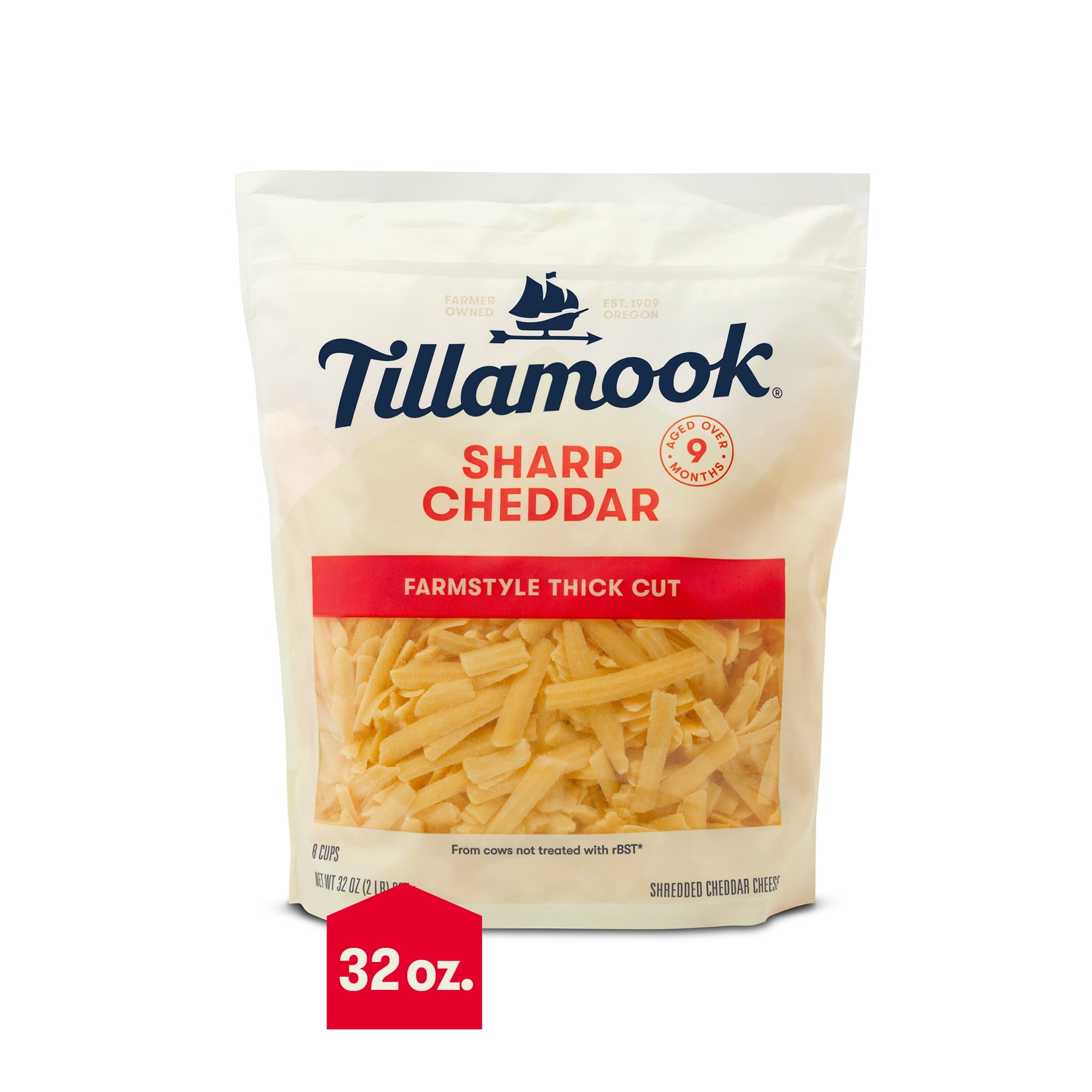 Tillamook Shredded Sharp Cheddar Cheese, 2 lbs