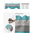 thumbnail image 5 of Tie Up Valance Curtain for Kitchen,Country Wood Board Gray Urquoise Rod Pocket Short Curtains Adjustable Tie-Up Shade Valances,Vintage Gradient Plank Window Treatment for Bathroom Living Room Bedroom, 5 of 8