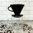 thumbnail image 2 of The London Sip Ceramic Coffee Dripper Pour Over Ceramic Coffee Maker, Coffee Slow Brewing Accessories for Home, 1-2 Cup, Black, 2 of 7