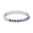thumbnail image 3 of Mooneye 0.20 Ct Tanzanite Half Eternity Stacking Women Valentines Day Gifts Ring 925 Sterling Silver, 3 of 3