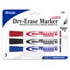 BAZIC Dry Erase Marker Assorted Color Chisel Tip Whiteboard Markers (3/Pack), 1-Pack