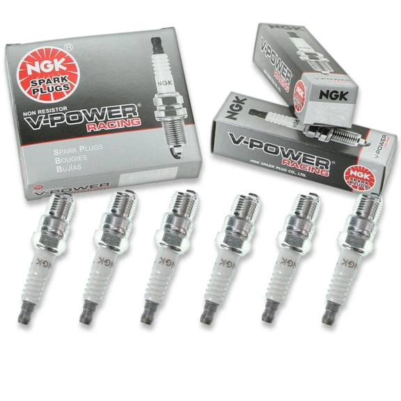 6 pc NGK 4050 V-Power Racing Spark Plugs for 132 261 668 669 AF501 BL55 BL57 V55C V57C Ignition Wire Secondary