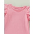 thumbnail image 6 of Musuos Baby Girls Boy Summer Cotton Flying Sleeves Tops Bodysuit Outfits Sunsuit, 0-6 Years, 6 of 9