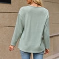 thumbnail image 6 of ClodeEU Women's V Neck Button Down Long Sleeve Knit Cardigan,Casual Loose Open Front Sweater Coat ,Women's Plus S, 6 of 6