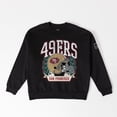 thumbnail image 6 of Women's Gameday Couture Black San Francisco 49ers Oversized Victory Lane Black Label Premium Fleece Sweatshirt, 6 of 6