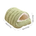 thumbnail image 3 of Pet Bed for Cats and Dogs, Removable Washable Winter Warm Pet Villa, Semi-Enclosed Cat House, Soft Pet Nest Mat for Small Dogs and Cats, 3 of 12