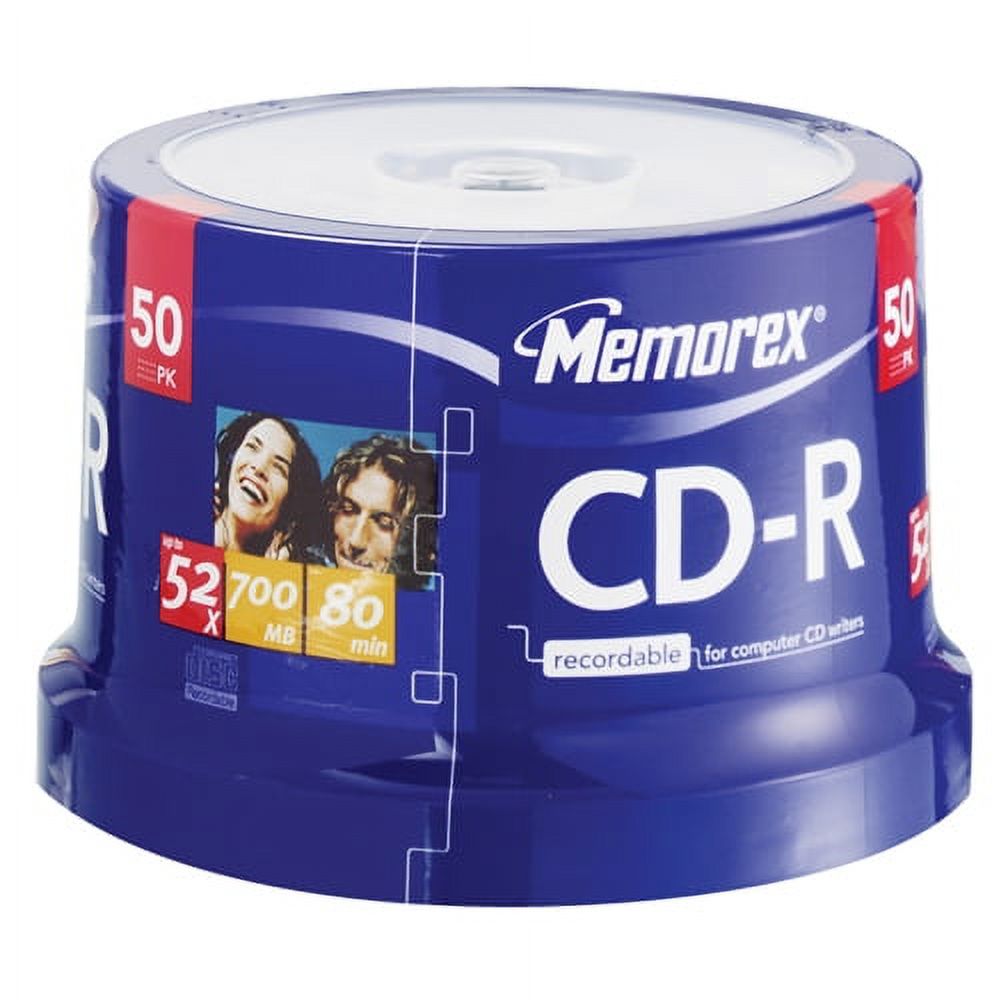 Memorex CD-R Discs, 700MB/80min, 52x, Spindle, Silver, 50/Pack - image 3 of 5